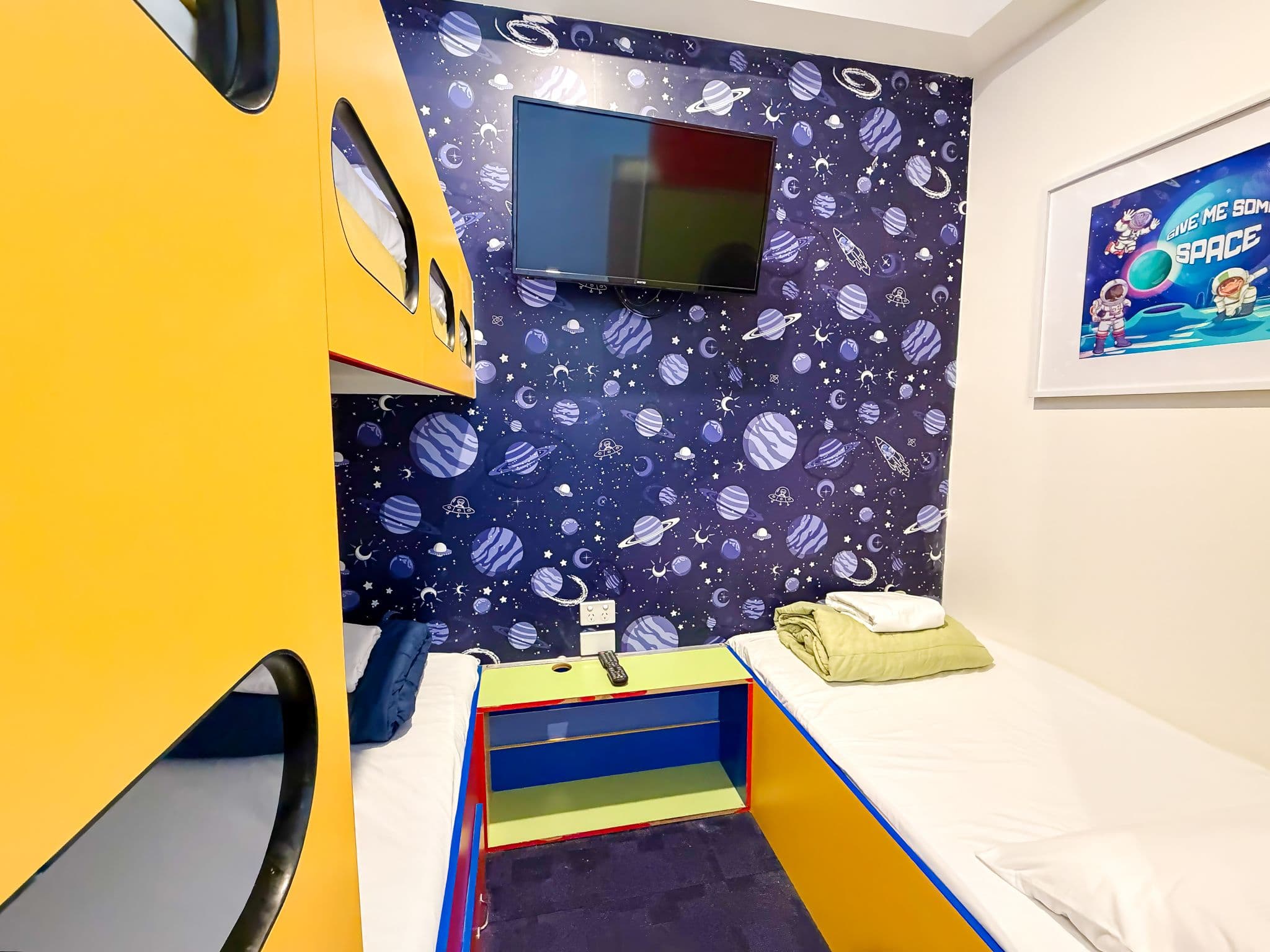 Inside the children's bunk area