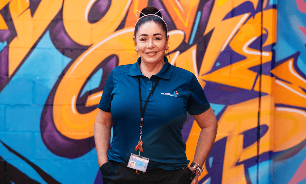 Manager at kids club paradise resort
