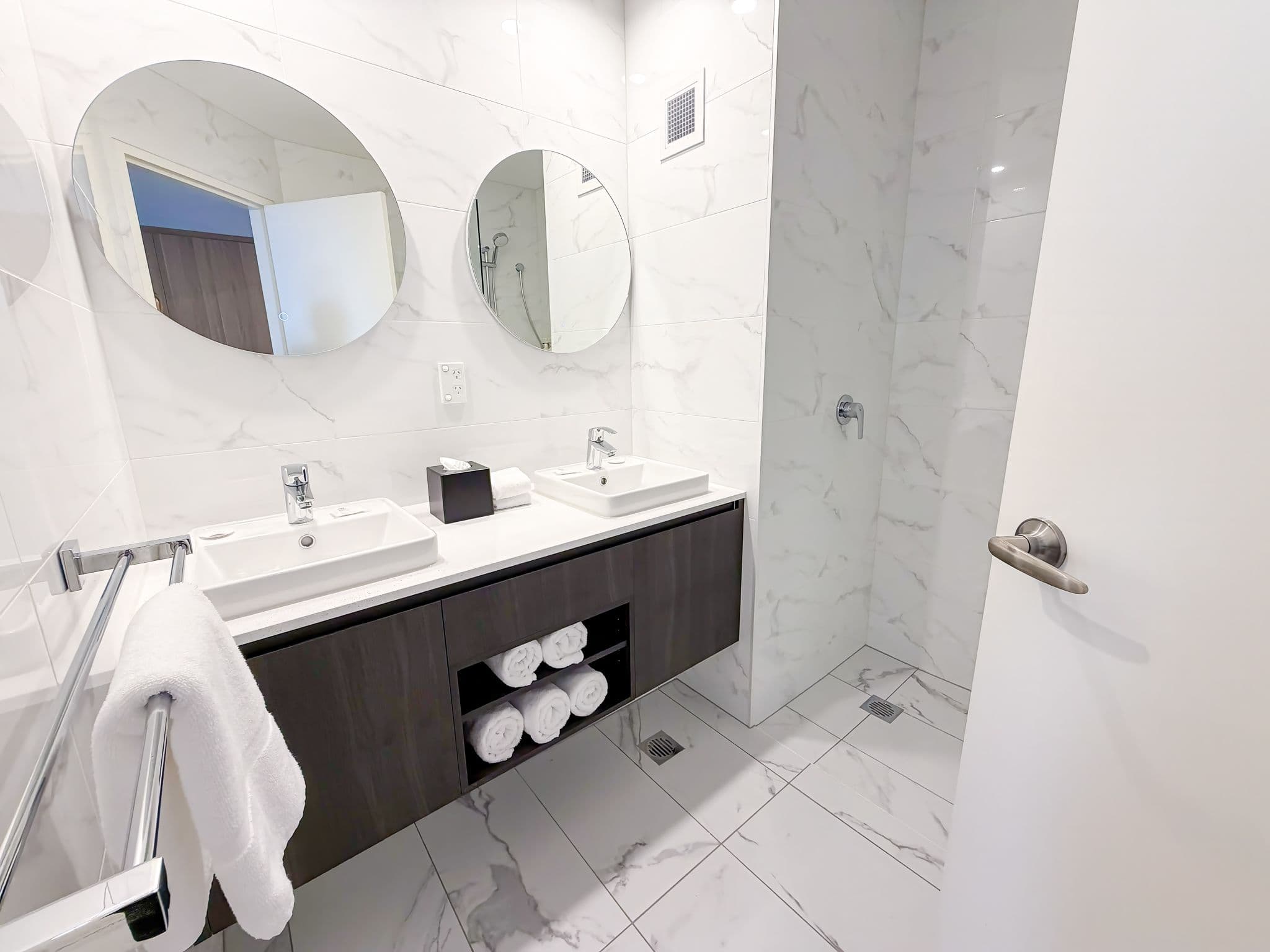 Bathroom with double vanity