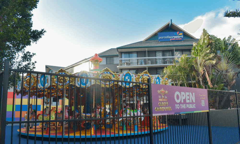 Carousel out the front of Paradise Resort Gold Coast